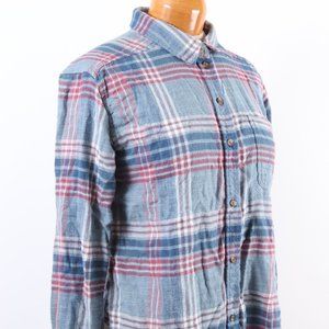 American Eagle Distressed Flannel Shirt